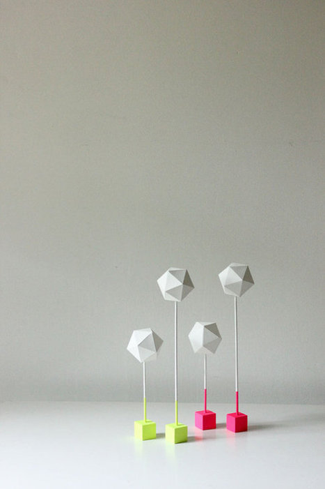 Paper Sculptures Set of Four, LIMITED EDITION NEONS | Paper is beautiful | Scoop.it