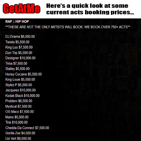 GetAtMe CheckThisOut- Artists $10,000.00 & Under ‹ WeBookThem.com – #1 Urban Booking Agency | GetAtMe | Scoop.it
