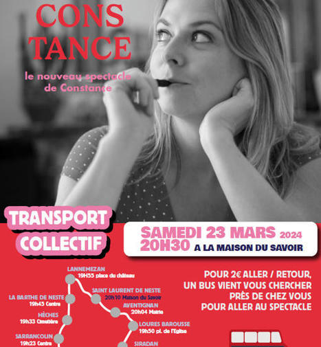 Prenez le bus pour aller au spectacle le 23 mars à Saint-Laurent de Neste | Vallées d'Aure & Louron - Pyrénées | Scoop.it