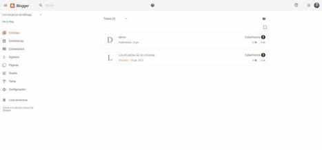 Blogger despliega finalmente su nueva interfaz web basada en Material Design | TIC & Educaci&oacute;n | Scoop.it