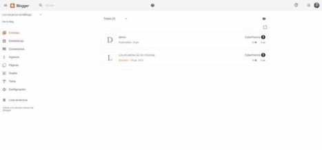 Blogger despliega finalmente su nueva interfaz web basada en Material Design | TIC & Educación | Scoop.it