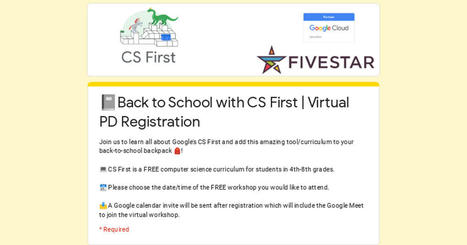 �Back to School with CS First (computer science) - free virtual PD for grades 4-8 - coding acrosss the curriculum  | iGeneration - 21st Century Education (Pedagogy & Digital Innovation) | Scoop.it