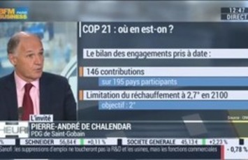 COP21: "Sans conna&icirc;tre le futur prix du carbone, les entreprises ne peuvent que simuler leurs investissements &eacute;cologiques", Pierre-Andr&eacute; de Chalendar - 06/11 | Saint-Gobain Interviews | Scoop.it