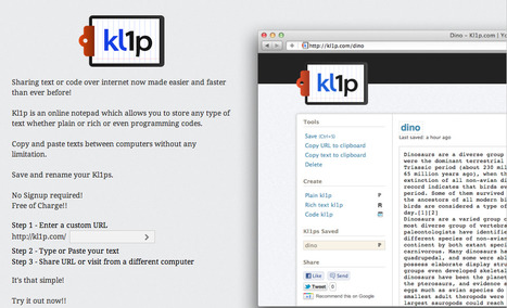 Kl1p.com | Your online Notepad | Digital Delights for Learners | Scoop.it