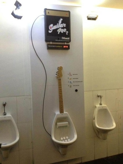 Guitar Pee – Des urinoirs interactifs pour jouer de la musique by AlmapBBDO | Essentiels et SuperFlus | Scoop.it