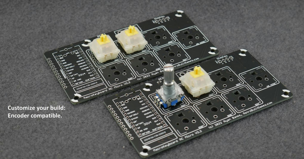 PCB Mini Programmable Macro Keyboard + Encoders...