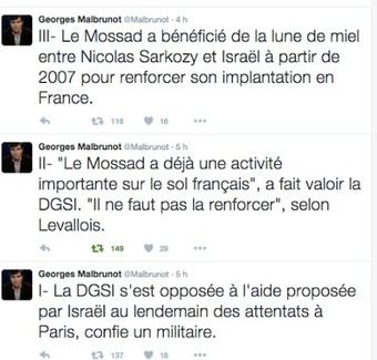 Georges Malbrunot crache le morceau : "Sous Sarkozy, le Mossad a renforcé son implantation en France" | EXPLORATION | Scoop.it