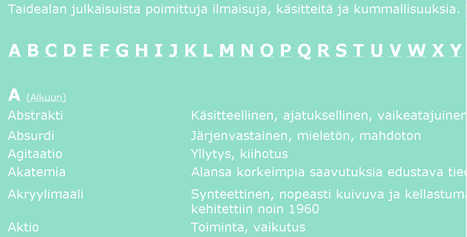 Taidesanakirja | 1Uutiset - Lukemisen tähden | Scoop.it