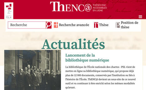 Une nouvelle biblioth&egrave;que num&eacute;rique pour l&rsquo;&Eacute;cole des chartes | Revue de presse : &Eacute;cole nationale des chartes | Scoop.it