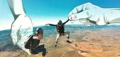 Il détourne ses photos de parachutisme avec des mains géantes | Pratiques et tendances en communication visuelle | Scoop.it