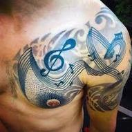 Simple Music Tattoo Designs