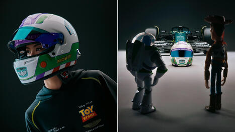 Aston Martin c&eacute;l&egrave;bre les 30 ans de Toy Story avec un casque de F1 Buzz l'&Eacute;clair | Aston-Martin | Scoop.it
