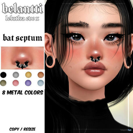 Bat Septum October 2023 Group Gift by Belantti | Teleport Hub - Second Life Freebies | Teleport Hub | Scoop.it