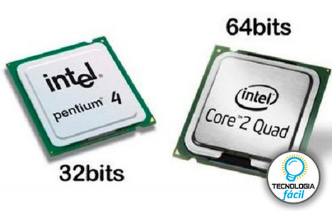 ¿Cuáles son las diferencias entre una CPU de 32 bits y de 64 bits? | tecno4 | Scoop.it