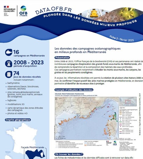 Fiche sur les données marines : les milieux profonds - milieumarinfrance | Biodiversité | Scoop.it