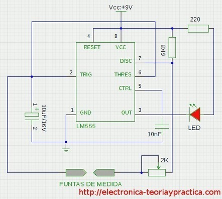 Circuito 555 utilizado como detector de humedad | tecno4 | Scoop.it