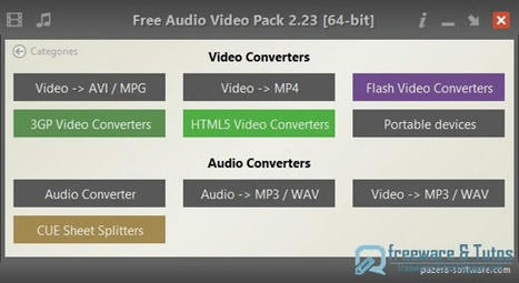 Pazera Free Audio Video Pack : une compilation portable pour la conversion audio et vidéo | Geeks | Scoop.it