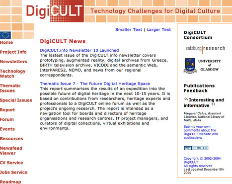 DigiCULT - Technology Challenges for Digital Culture | Digital Delights | Scoop.it
