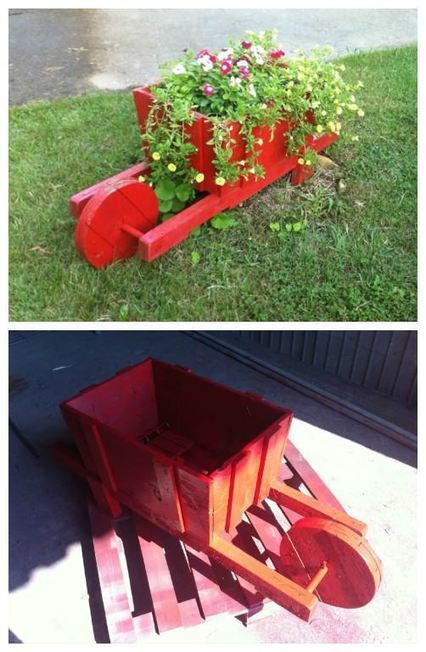 Pallet Wheelbarrow For Decoration | 1001 Pallets ideas ! | Scoop.it
