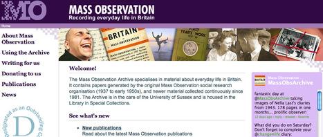 Mass Observation Archive | Recording everyday life in Britain | Digital Delights | Scoop.it