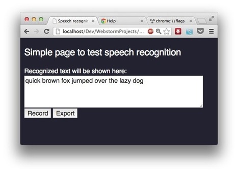 Record audio using webrtc in chrome and speech recognition with websockets | Dev Breakthroughs | Scoop.it