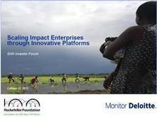 Impact Investing: How to Scale Impact Enterprises : The Rockefeller Foundation | Philanthropy Report - Legacy From The Heart | Scoop.it