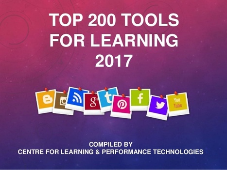 Top 200 Tools for Learning 2017 | Information and digital literacy in education via the digital path | Scoop.it