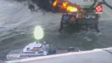L'incendie d'une plate-forme pétrolière Socar en mer Caspienne a fait 32 morts / www.rts.ch du 05.12.2015 | Pollution accidentelle des eaux (+ déchets plastiques) | Scoop.it