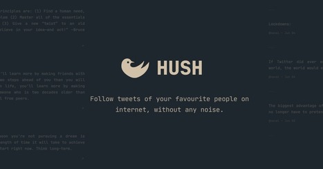 Hush - for Twitter | Education 2.0 & 3.0 | Scoop.it