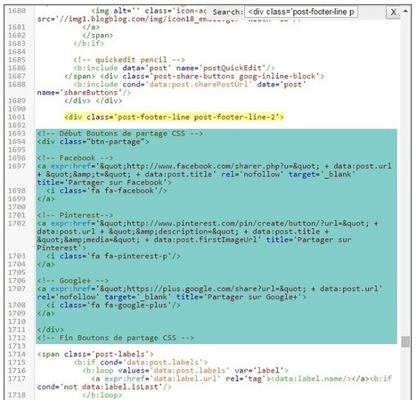 Créer des boutons de partage en HTML et CSS pour Blogger | Freewares | Scoop.it