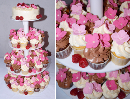 Cupcake-Hochzeitstorte mit Zuckerblüten | Zuckermonarchie Blog | Brownies, Muffins, Cheesecake & andere Leckereien | Scoop.it