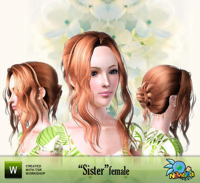 Newsea Sister Female Hairstyle : Gratuit désormais sur TSR | Les Sims | Scoop.it