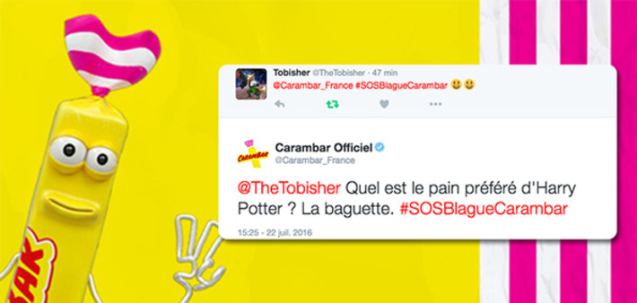 Carambar lance un service de blague à la demande sur Twitter | Médias sociaux : Conseils, Astuces et stratégies | Scoop.it