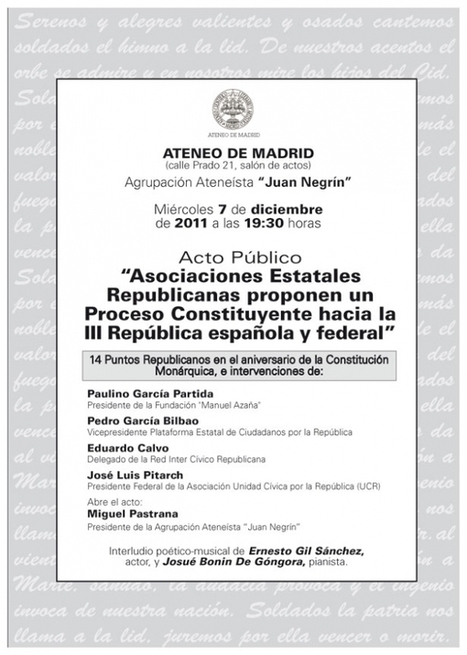 Madrid: Proceso constituyente hacia la III República | | La R-Evolución de ARMAK | Scoop.it