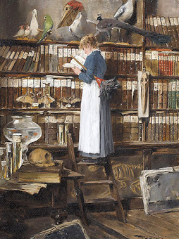 Γυναίκες που διαβάζουν σε βιβλιοθήκη. Ένας πίνακας του Edouard John Mentha | Greek Libraries in a New World | Scoop.it