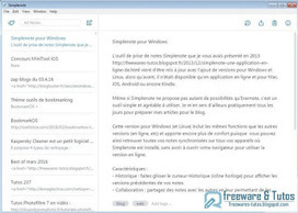 Simplenote : l'outil de prise de notes maintenant disponible pour Windows | François MAGNAN  Formateur Consultant | Scoop.it