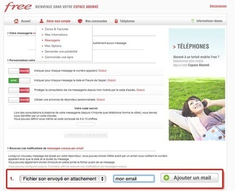 Free Mobile : recevoir vos messages vocaux par e-mail | Time to Learn | Scoop.it