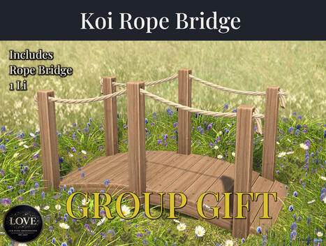 Koi Rope Bridge March 2026 Group Gift by LOVE | Teleport Hub - Second Life Freebies | Second Life Freebies | Scoop.it