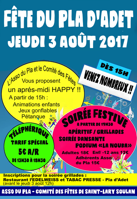 Fête du Pla d'Adet le 3 août | Vallées d'Aure & Louron - Pyrénées | Scoop.it