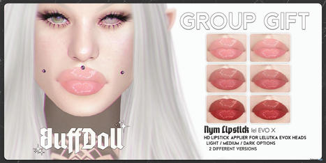 Nym Lipsticks For Lelutka EvoX May 2024 Group Gift by BuffDoll | Teleport Hub - Second Life Freebies | Second Life Freebies | Scoop.it