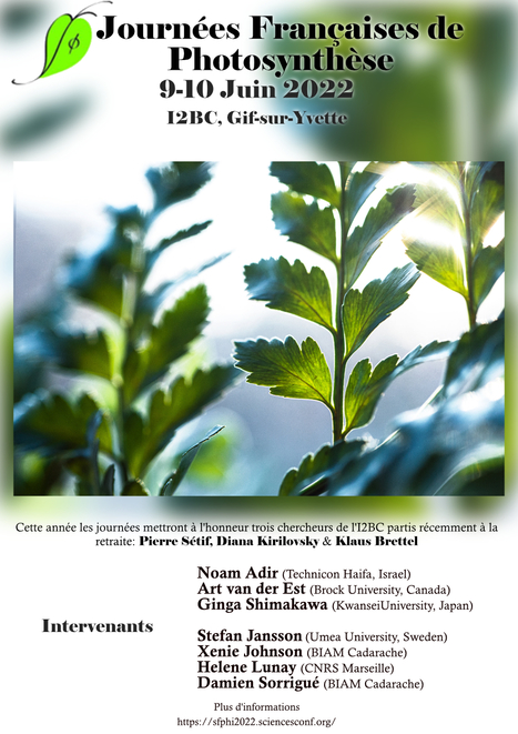 French Days of Photosynthesis: June 9th-10th | I2BC Paris-Saclay | Scoop.it