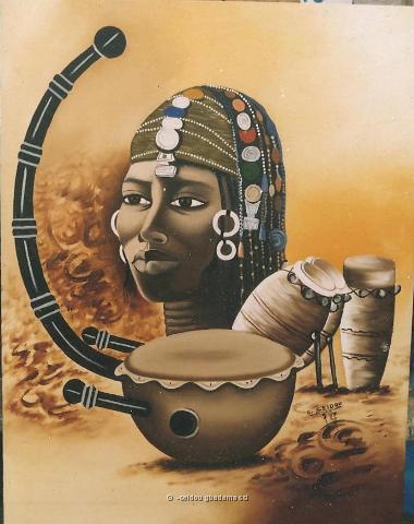 ✪ Toile de peinture "la beauté africaine " par l'artiste togolais "Seidou Gbadamassi". | World Arts | Scoop.it