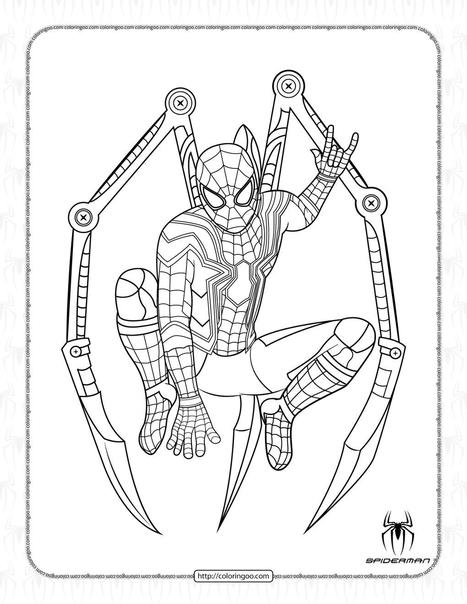 58  Iron Spiderman Coloring Pages Printable Best