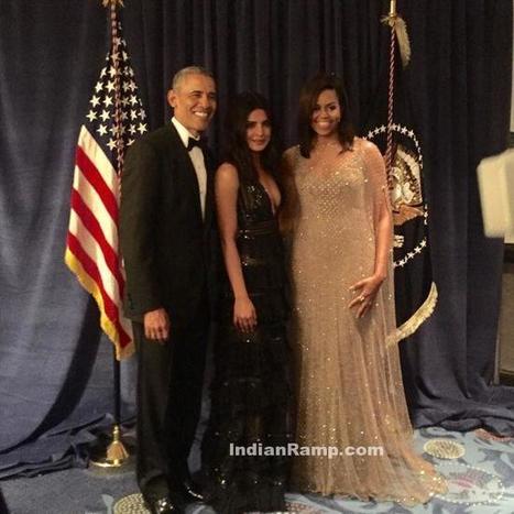 Priyanka Chopra with United States President Obama and his Wife, Actress, Bollywood, Hollywood, Western Dresses | Indian Fashion Updates | Scoop.it