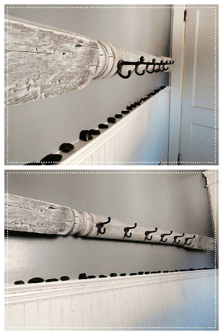 Upcycled Wood Column Into Coat Rack | 1001 Recycling Ideas ! | Scoop.it