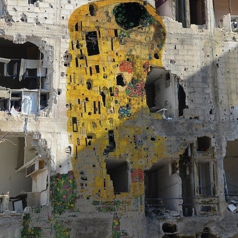 Le baiser de Klimt par l'artiste syrien Tammam Azzam | Arts et FLE | Scoop.it