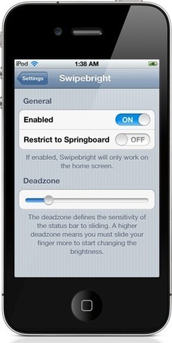 SwipeBright For iOS Lets You Control The Brightness By Swiping the Status Bar ~ Geeky Apple - iPad, iPhone, iPod, iOS, Mac Updates | Best iPhone Applications For Business | Scoop.it