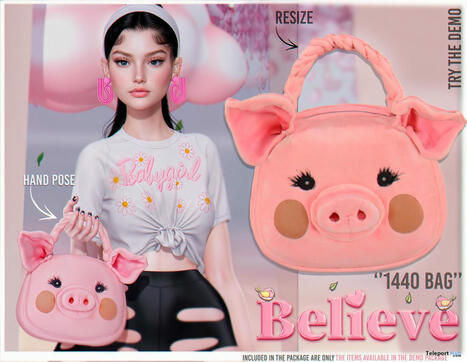 1440 Piggy Bag August 2025 Group Gift by Believe | Teleport Hub - Second Life Freebies | Second Life Freebies | Scoop.it