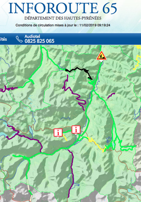 Conditions de circulation en Aure et Louron le 11 février (09:19) - InfoRoute65 | Vallées d'Aure & Louron - Pyrénées | Scoop.it