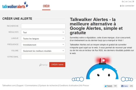 TalkWalker Alerts : l’alternative de Google Alerts | Le Top des Applications Web et Logiciels Gratuits | Scoop.it